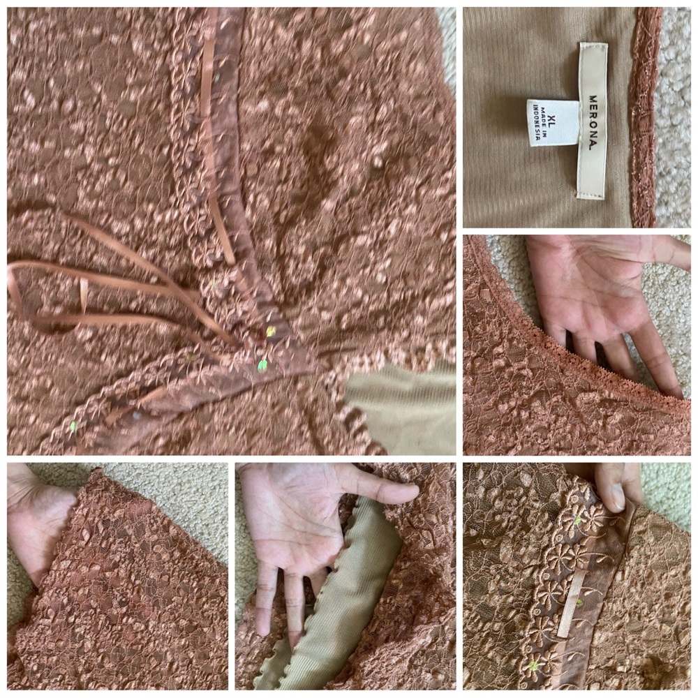 SOLD!! Merona pink fairycore lace cami top - Picture 4 of 4